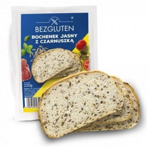 Хліб Bezgluten білий з чорним кунжутом 220г