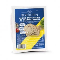 Хліб Bezgluten звичайний з насінням соняшника 300г,  Bezgluten, Хліб