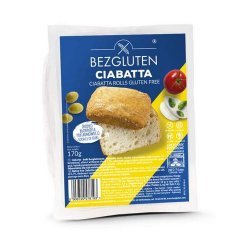 Хліб Bezgluten Чіабата 170г,  Bezgluten, Булочки