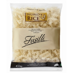 Макарони World`s Rice спіральки рисові 450г,  World`s Rice, Макарони