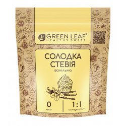 Солодка стевія Green Leaf 1:1 ванільна 100г,  Green Leaf, Дієта КЕТО