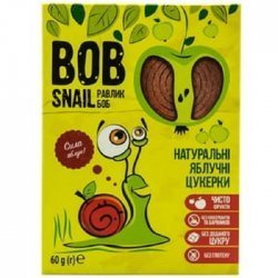Цукерки фруктові Bob Snail яблучні без цукру 60г,  Bob Snail, Цукерки