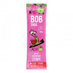 Цукерка фруктова Bob Snail яблучно-малинова без цукру 14г,  Bob Snail, Батончики, пастила і чурчхела