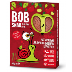 Цукерки фруктові Bob Snail яблучно-вишневі без цукру 60г,  Bob Snail, Кондитерські вироби