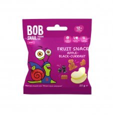 Снеки фруктові Bob Snail яблуко-чорна смородина без цукру 20г