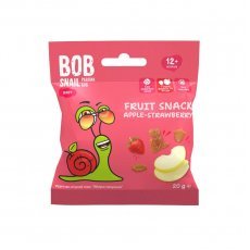 Снеки фруктові Bob Snail яблуко-полуниця без цукру 20г