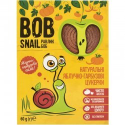 Цукерки фруктові Bob Snail яблучно-гарбузові без цукру 60г,  Bob Snail, Кондитерські вироби