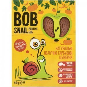 Цукерки фруктові Bob Snail яблучно-гарбузові без цукру 60г