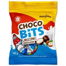 Цукерки Choco Bits з молочною начинкою та горіхами 185г