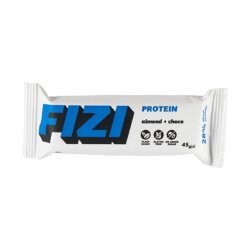 Батончик Fizi протеїновий з мигдалем у шоколадній глазурі 45г,  Fizi, Батончики