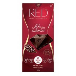 Шоколад Red Delight екстра темний DIA 100г,  Red Delight, Кондитерські вироби