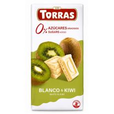Шоколад Torras білий з ківі DIA 75г