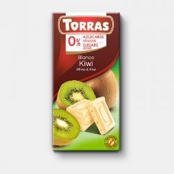 Шоколад Torras білий з ківі DIA 75г,  Torras, Кондитерські вироби