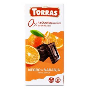 Шоколад Torras темний з апельсином DIA 75г