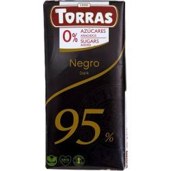 Шоколад Torras Кеtо темний 95% DIA 75г,  Torras, Дієта КЕТО
