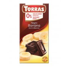 Шоколад Torras темный с бананом DIA 75г