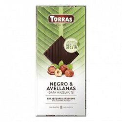 Шоколад Torras темний з фундуком зі стевією 125г,  Torras, Шоколад