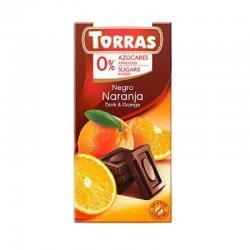 Шоколад Torras темний з апельсином DIA 75г,  Torras, Шоколад