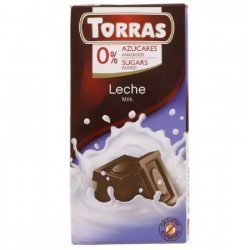 Шоколад Torras молочний DIA 75г,  Torras, Кондитерські вироби