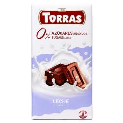 Шоколад Torras молочний DIA 75г,  Torras, Кондитерські вироби