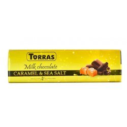 Шоколад Torras молочний з карамеллю та морською сіллю 300г,  Torras, Шоколад