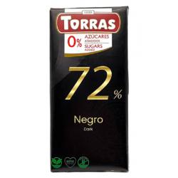 Шоколад Torras Кеtо темний 72% DIA 75г,  Torras, Кондитерські вироби