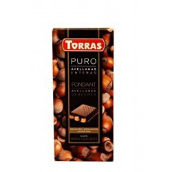 Шоколад Torras темний з фундуком 200г,  Torras, Шоколад