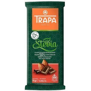 Шоколад Trapa темний 50% зі стевією 75г