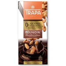 Шоколад Trapa темный 80% с миндалем DIA 175г