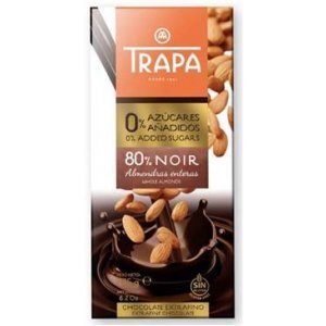 Шоколад Trapa темний 80% з мигдалем DIA 175г