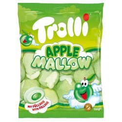 Зефір жувальний Trolli з яблучною начинкою 150г,  Trolli, Цукерки