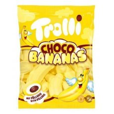 Зефир жевательный Trolli бананы с шоколадной начинкой 150г