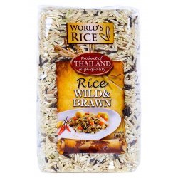 Суміш рису World`s Rice дикий, натурал 500г,  World`s Rice, Каші та крупи