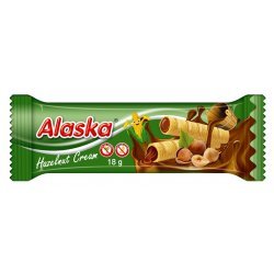 Трубочки Alaska кукурудзяні з горіховим кремом 18г,  Alaska, Батончики