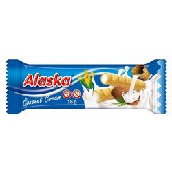 Трубочки Alaska кукурудзяні з кокосовим кремом 18г,  Alaska, Батончики