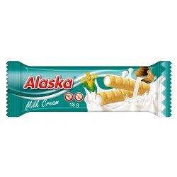 Трубочки Alaska кукурудзяні з молочним кремом 18г,  Alaska, Батончики
