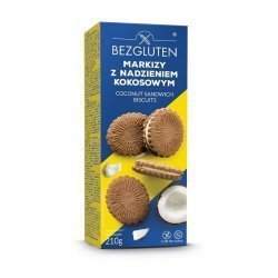 Печенье Bezgluten с кокосовой начинкой Маркизы 210г,  Bezgluten, [category_name]