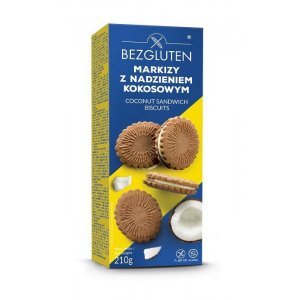Печиво  Bezgluten з кокосовою начинкою Маркізи 210г