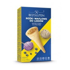 Вафельні ріжки Bezgluten для морозива 40г (12шт.)