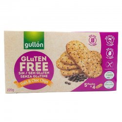 Печиво Gullon вівсяне з шоколадними крихтами 220г,  Gullon, Печиво