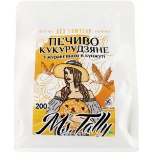 Печиво Ms.Tally кукурудзяне з журавлиною в кунжуті 200г