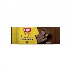 Вафлі Dr.Schar зі смаком какао покриті темним шоколадом 40г,  Dr. Schär, Вафлі