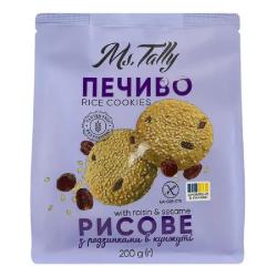 Печиво Ms.Tally рисове з родзинками в кунжуті 200г,  Ms.Tally, [category_name]