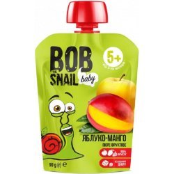 Пюре фруктове Bob Snail яблуко-манго без цукру 90г,  Bob Snail, Без цукру